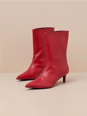 Seychelles game changer red genuine leather mid calf boots US 8